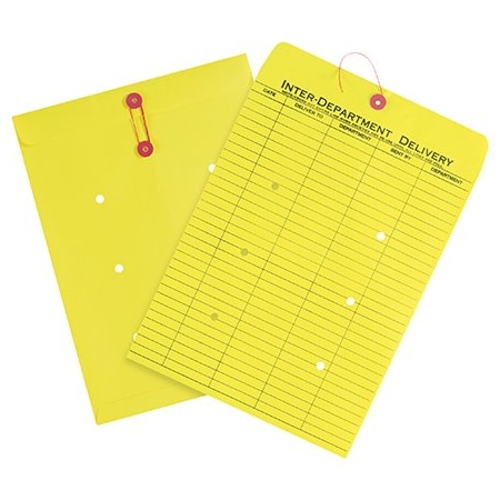 Bsc Preferred 10 x 13'' Yellow Inter-Department Envelopes, 100PK EN1096